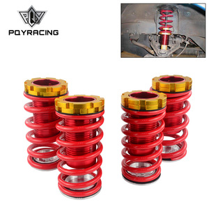 Kit de suspension fileté Poyracing avec support supérieur en aluminium rouge pour Honda Civic 88-00 – Système de réglage des amortisseurs - Product Image 1
