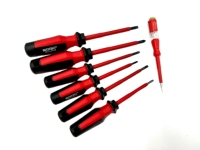 GK-C046 Ensemble de tournevis multifonctionnel de grande taille avec poignée en acier rouge, 8 pièces, OEM Torx DIY, pour le torsion