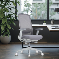 Chaise de bureau ergonomique en maille à hauteur réglable, accoudoirs 4D, soutien lombaire, siège pivotant en tissu, chaise de direction ergonomique