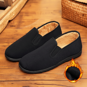 Chaussures plates d'hiver pour hommes avec doublure en polaire TY10-2 design à enfiler - Product Image 1