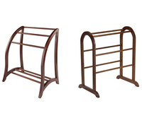 Organisateur multifonctionnel pour vêtements Séchage sur pied Support pour courtepointes en bois avec 6 échelons Idéal pour ranger la couverture d'affichage