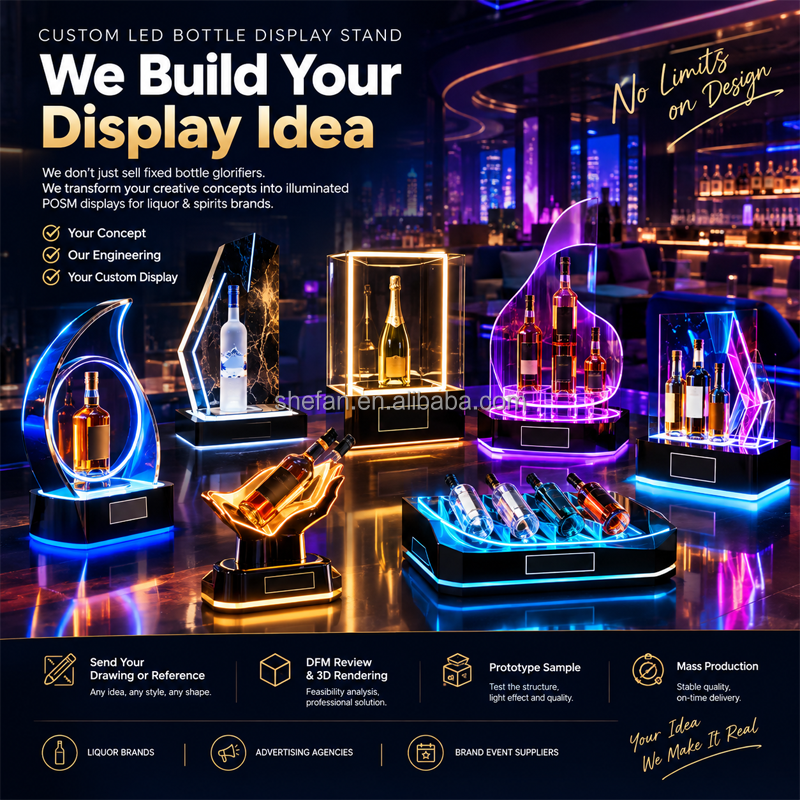 Custom Shape LED Lighted Display, Acrylic POSM Presenter for Perfume ...