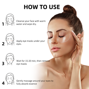 Bandas de Cera <span class=keywords><strong>para</strong></span> <span class=keywords><strong>Cejas</strong></span> LUCKY BERRY, Mascarilla de <span class=keywords><strong>Gel</strong></span> Dorada <span class=keywords><strong>para</strong></span> Ojos con Aloe Vera <span class=keywords><strong>para</strong></span> Mujeres - Antiarrugas y Ojeras, Directo de Fábrica - Product Image 5