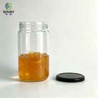 Pot de conservation cylindrique en verre transparent de 700 ml, grand et haut, avec couvercle à vis, pour aliments secs, usage commercial et emballage de détail