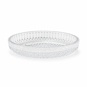 Clear Cut Glass Bathroom <b>Set</b> with Diamond Band Detail, 3-Piece Lotion Dispenser Tumbler <b>Soap</b> Dish - Product Image 4