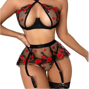 ชุดชั้นในเซ็กซี่แบบโปร่งใสสำหรับสาววัยรุ่นญี่ปุ่นและผู้หญิงวัยผู้ใหญ่  ชุดนอนซีทรู  ชุดแฟนซี  ลูกไม้ปักลาย  กระชับรูปร่างเล็กน้อย - Product Image 1
