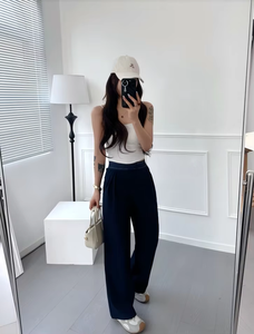 <span class=keywords><strong>Pantaloni</strong></span> Casual Vintage a Gamba Larga di Alta Qualità per <span class=keywords><strong>Donna</strong></span>, Vita Elastica, Tessuto Lavorato a <span class=keywords><strong>Maglia</strong></span>, Comodi e Leggeri - Product Image 3