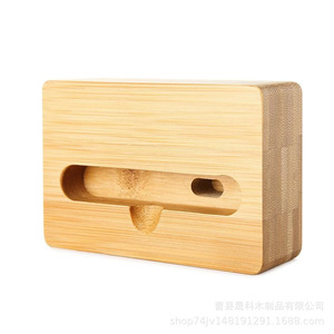 Bamboo Phone Stand <b>Speaker</b> Wooden Desktop <b>Amplifier</b> Home Decor Accessory Rack - Product Image 5