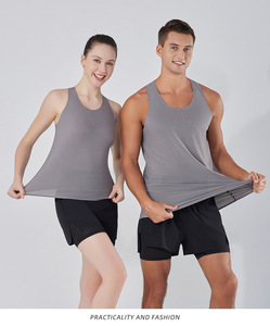 Canottiere sportive da <span class=keywords><strong>uomo</strong></span> e da donna in poliestere da corsa senza maniche da palestra in Spandex <span class=keywords><strong>canotta</strong></span> <span class=keywords><strong>a</strong></span> coste da <span class=keywords><strong>uomo</strong></span> - Product Image 2