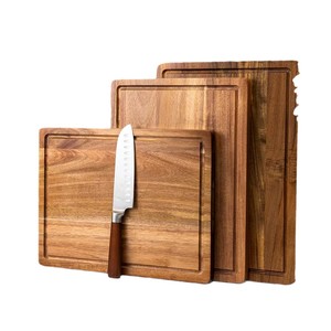 Acacia <b>Wood</b> Cutting Board Rectangle Solid <b>Wood</b> Kitchen Chopping <b>Block</b> Anti-Bacterial Anti-Odor Durable Non-Toxic - Product Image 2