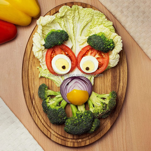 Tabla <span class=keywords><strong>de</strong></span> Cortar Redonda <span class=keywords><strong>de</strong></span> Madera Dura para Cocina, Tabla <span class=keywords><strong>de</strong></span> Charcutería con Tapa y Borde - Product Image 6