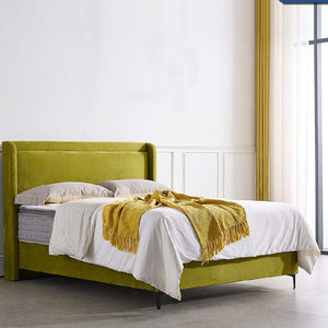 Ensemble de literie confortable lit doux avec cadre de lit rembourré pour meubles de chambre double dans un lit de beauté de style moderne - Product Image 3