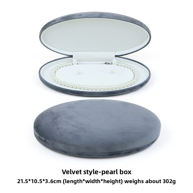 Boîte de perles gris paon