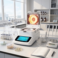 Analyseur d'humidité halogène de laboratoire DHS-125 0,005 g pour aliments, sols, céréales, poudres, écran tactile