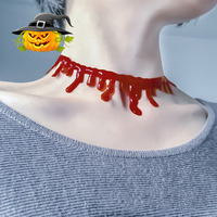 Vente en gros de collier de sang en plastique collier de saignement de vampire accessoires d'Halloween animés décoration de fête