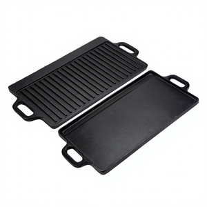 Double Side Hot <strong>Bbq</strong> Plate Outdoor Flat Top <strong>Pan</strong> Cast Iron Reversible Grill Gas Griddle - Product Image 1