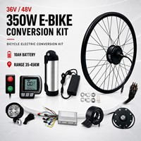 Kit de conversion de vélo électrique 36V 48V 350W, batterie 10Ah, moteur de moyeu, roue, kit de vélo électrique, écran LCD, autonomie 35-45KM