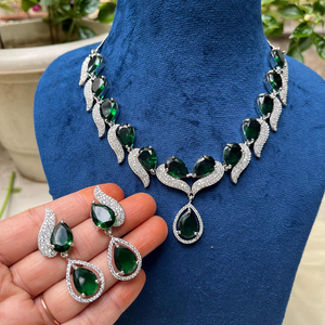 Customized Moissanite 925 Silver <b>Ruby</b> Style Lariat <b>Necklace</b> Earring Set Luxurious Wedding Gift Elegant Jewelry - Product Image 5