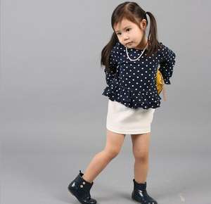 Vêtements pour enfants en gros, ensemble de 2 pièces, t-shirt à manches longues et jupe courte unie pour filles, provenant d'un fournisseur chinois - Product Image 5