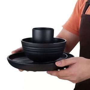 Service de vaisselle incassable pour 4 personnes, 16 pièces, compatible lave-vaisselle et micro-ondes, assiettes et bols, pour voiture, extérieur et camping - Product Image 6
