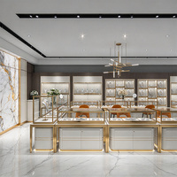 Vitrine de présentation de bijoux pour boutique de détail, avec tiroirs verrouillables