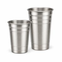 Vente en gros de gobelets en acier inoxydable de 350 ml et 550 ml, gobelets à boire en métal, gobelets en acier inoxydable, verres à boire en acier
