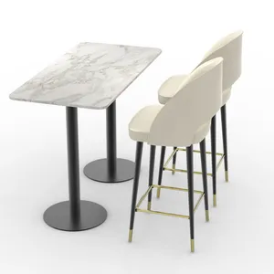 Su misura di lusso alto sgabello sedie da Bar bancone tavolo da pranzo e sedie Set per ristorante mobili Bar caffetteria