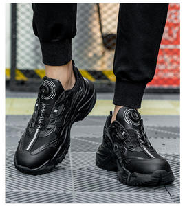 أحذية أمان شتوية سوداء بمقدمة فولاذية وزر دوار بسعر المصنع، أحذية رياضية خفيفة الوزن للرجال للعمل - Product Image 4