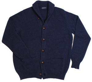 גברים צעיף צווארון צמר קרדיגן, הגדול לסרוג - Product Image 1