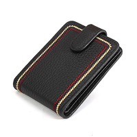 Porte-cartes de crédit en cuir véritable, étui de permis de conduire pour femmes, Documents de sécurité automobile, organisateur de portefeuille pour cartes de crédit