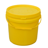 Vente en gros en usine seau en plastique de qualité alimentaire 2L 5L 10L 20L 25L 5 gallons usage intensif pour lavage de peinture à l'huile blanche pp baril avec poignée de couvercle