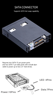 Unestech-carcasa interna hdd ST2522, 2,5 pulgadas, sata, hot swap