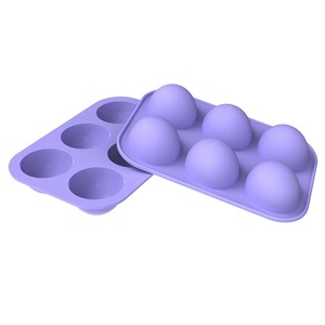 Moule à mousse en silicone à 6 cavités en forme de demi-sphère, outils de pâtisserie, moules à gâteaux - Product Image 1
