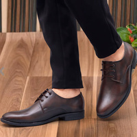 Chaussure Oxford en cuir pour homme, look classique, à lacets, confortable, légère, respirante, semelle durable, parfaite pour un usage quotidien