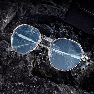 Lunettes de soleil métalliques pour hommes Goanywhere Doanything, verres PC UV400, monture noire, protection solaire pour la conduite en extérieur, protection de classe 2 - Product Image 3