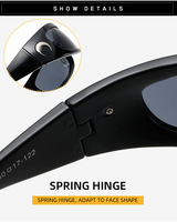 Nuevas Gafas de Sol Rectangulares con Montura Completa UV400 de Moda, Unisex, Color Naranja, Populares en Línea, para Baile, Hip-hop, Fotografía Callejera, Deportes al Aire Libre