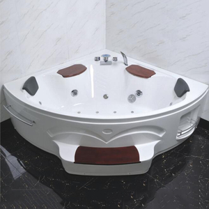 Baignoire d'angle Jacu Zzi Combo-Jets d'air et tourbillon, construction en acrylique, conception peu encombrante - Product Image 6