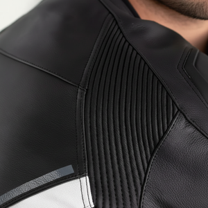 Veste en cuir de moto personnalisable pour hommes de qualité supérieure avec costume textile de haute qualité et impression de conception - Product Image 1