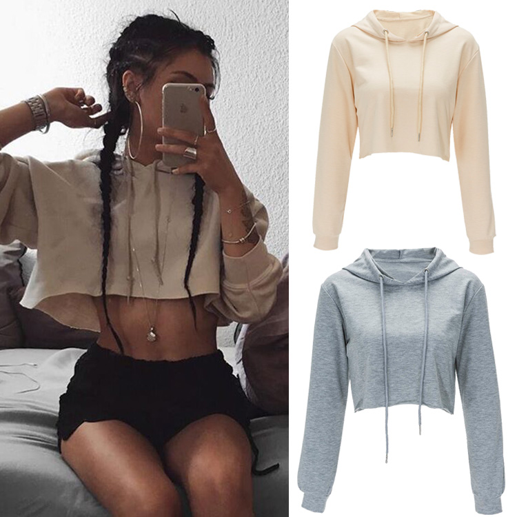 Shop Our Newest Summer Design - Custom Logo Crop Top Hoodie