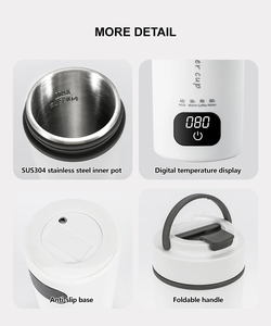 Portable 12V/24V <b>Mini</b> Water Boiler <b>Bottle</b> Fast Heating Cup With Temperature Control for Travel Household Use Cordless Car Kettle - Product Image 2