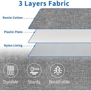 Boîte de rangement de bureau sous lit carrée moderne, pliable, structure robuste, tissu non tissé ultra épais, design imprimé - Product Image 5