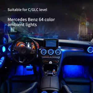 Système d'éclairage automobile Kit de lumière ambiante LED de voiture Styling Lumières ambiantes intérieures de voiture pour Mercedes Benz classe C W205