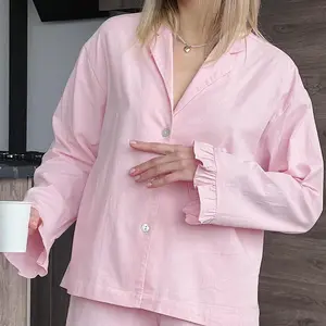 Roupas de inverno para mulheres, pijamas simples de cetim para dormir, camisola de seda tingida lisa para mulheres