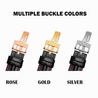 Bracelets de montre personnalisés avec logo, boucle en cuir, bracelet de montre de luxe, série R O-ak Offshore, remplacement pliable, cuir véritable 28 mm