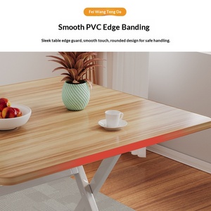 <span class=keywords><strong>Table</strong></span> à manger pliable en bois avec pieds en métal <span class=keywords><strong>pour</strong></span> la maison, la <span class=keywords><strong>cuisine</strong></span>, le balcon, les petits espaces - Product Image 5