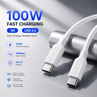 Câble USB-C vers USB-C 100W 1M 5A à charge rapide PD, câble de données USB 2.0 tressé en nylon Type C, vente chaude, fabricant OEM ODM