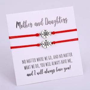 אמא בת סבתא נכדתו דודה אחיינית חברים משאלה חלום פינקי הבטחה נשבע מצפן קסם זוג צמיד - Product Image 1