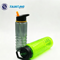Bouteille d'eau de sport en plastique, shaker de gym, logo personnalisé, sans BPA, bouteille de sport en gros