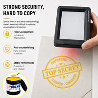 Encre invisible infrarouge jaune à transparente, encre de sérigraphie sensible aux IR, encre de sécurité anti-contrefaçon pour étiquettes papier