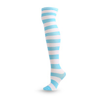 Chaussettes longues à rayures de couleur unie pour femmes, automne et hiver